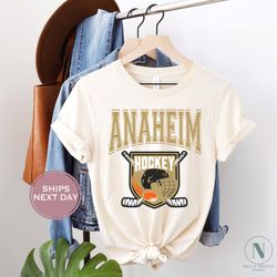 retro anaheim ice hockey shirt, vintage anaheim hockey tee, throwback anaheim hockey tshirt, anaheim toddler shirt