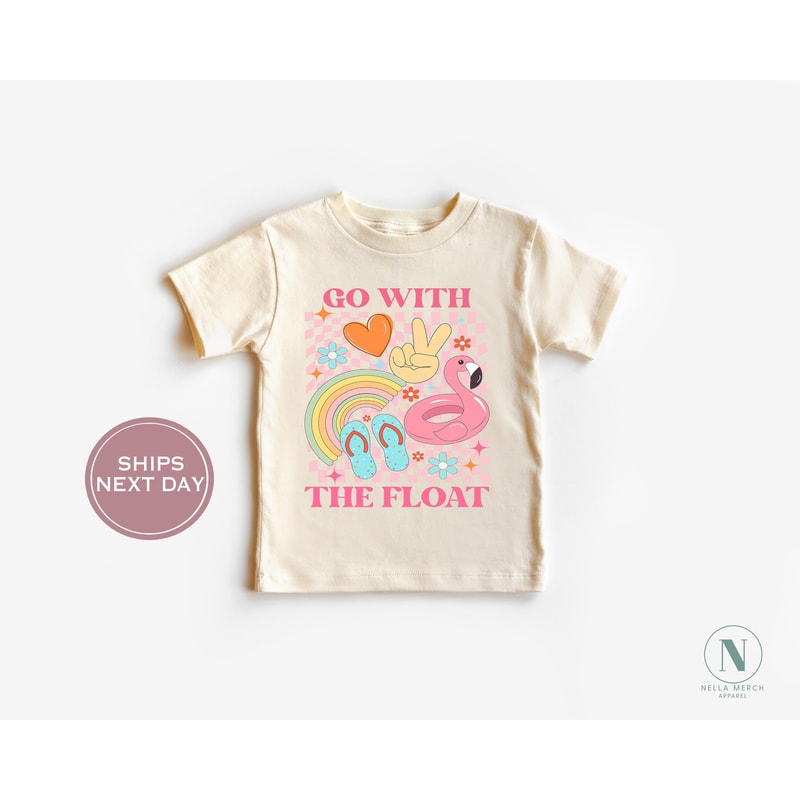 Retro Summer Toddler Shirt, Summer 2023 Shirt, Family Summer Shirts, Go With The Float Tshirt, Cousin Crew Shirt, Beach Vacations Shirt.jpg