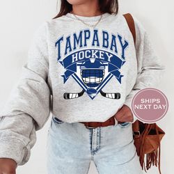 tampa bay sweatshirt  tampa bay hockey sweatshirt  retro tampa bay hockey crewneck  ice hockey sweatshirt  tampa bay gam