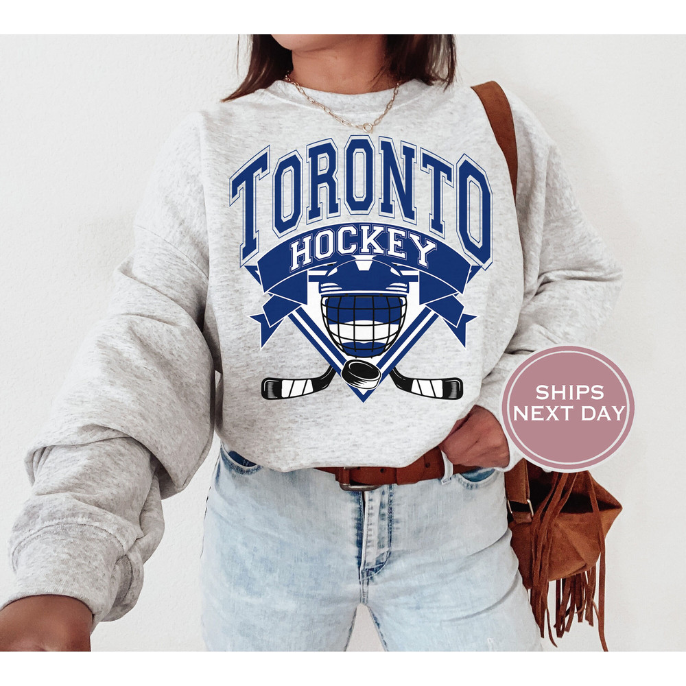 Toronto Sweatshirt - Toronto Hockey Sweatshirt - Retro Toronto Hockey Crewneck - Ice Hockey Sweatshirt - Toronto Game Day.jpg