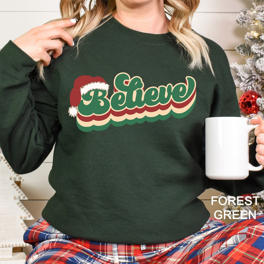 Believe Christmas Sweatshirt, Christmas Gift For Christian, Christmas Party Shirt Merry Christmas Sweatshirt, Christmas Family Shirt CR-0212.jpg