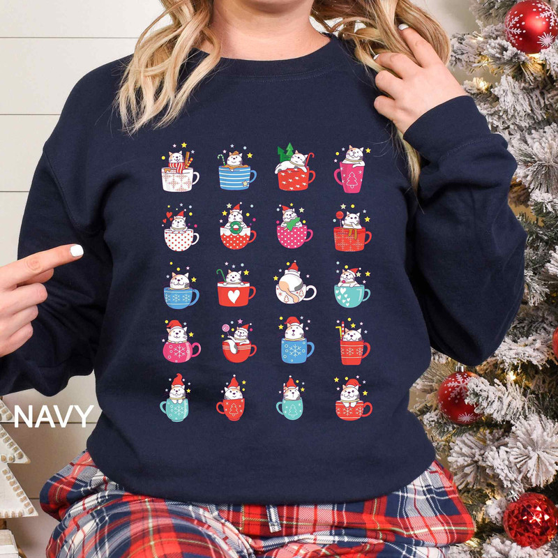 Christmas cats sweatshirt, Christmas gift for cat owners, Merry catmas, funny cats, Gifts for her, holiday apparel 1.jpg