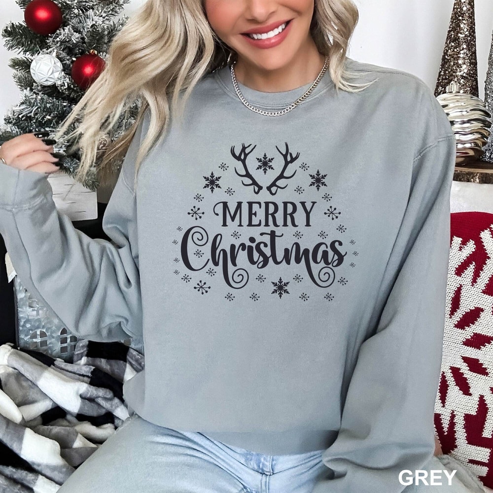 Christmas Sweatshirt, Merry Christmas Sweatshirt, Christmas Shirt for Women, Christmas Crewneck Sweatshirt, Holiday Sweater, Christmas Gift 4.jpg