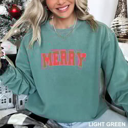 christmas sweatshirts, merry sweatshirt, christmas crewneck pullover, xmas party outfits, cute holiday shirts, gift for