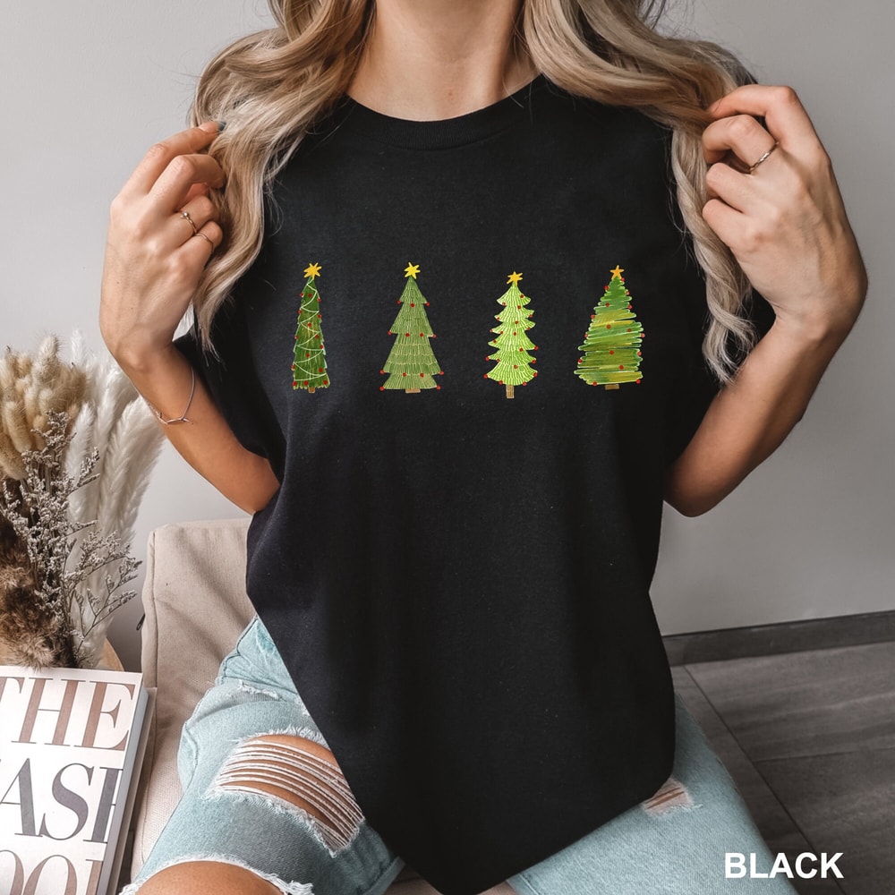 Christmas Trees Shirt, Christmas Shirts for Women, Christmas Tee, Christmas TShirt, Shirts For Christmas,Cute Christmas Holiday Tee, CR-0217.jpg