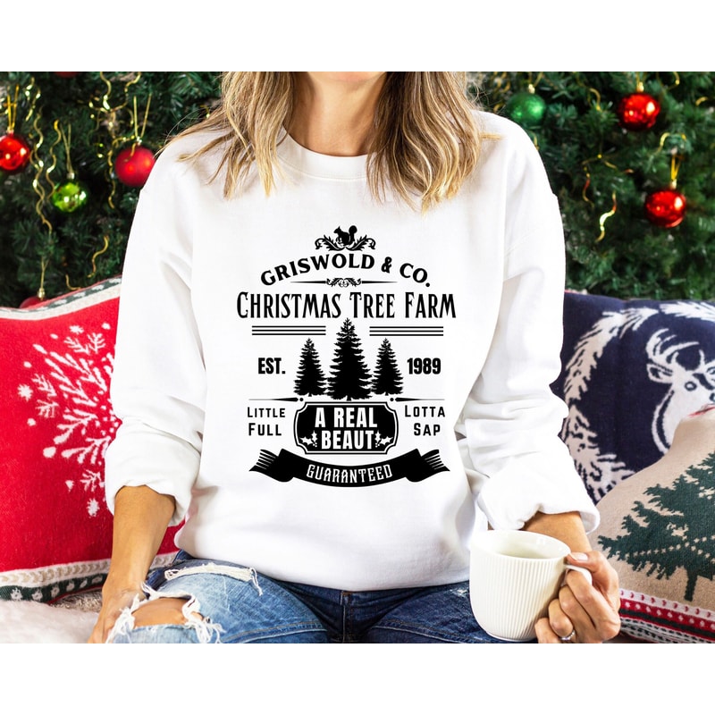Christmas Vacation Tree Sweatshirt, Griswold Christmas Tree Farm Sweatshirt, Christmas Sweatshirt, Funny Holiday Sweater,.jpg