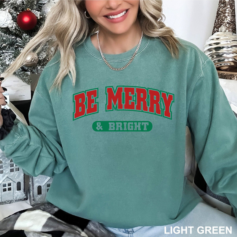 Comfort Colors Christmas Shirt, Merry and Bright Long Sleeve Shirt, Xmas Shirt, Christmas Long Sleeve Shirt, Minimal Xmas CR-0426.jpg