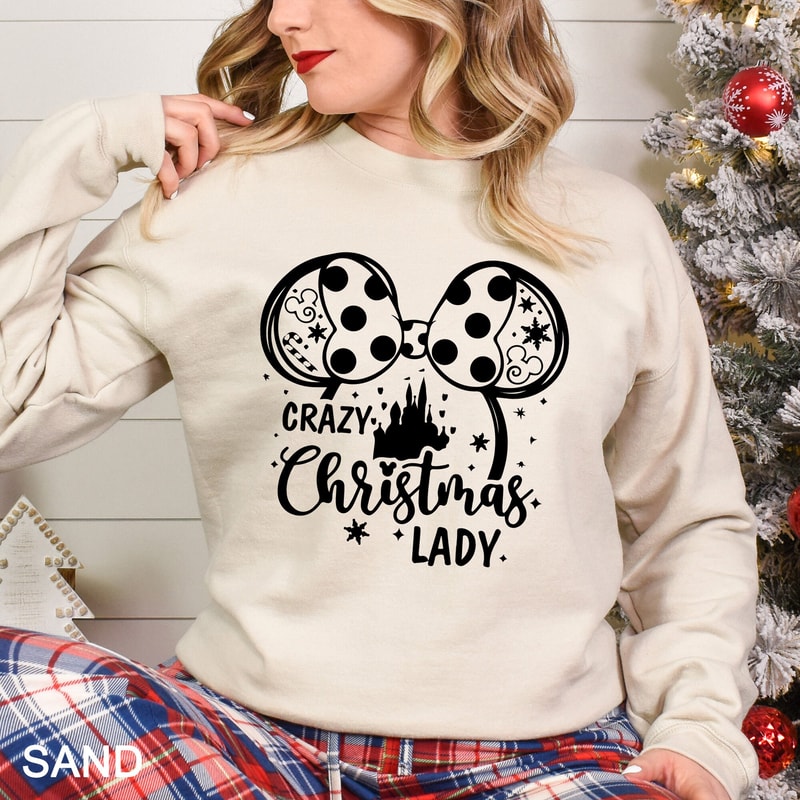 Crazy Christmas Lady Sweatshirt, Christmas Sweatshirt, Christmas Jumper Sweatshirt, Christmas lady, Funny Christmas Sweatshirt, DIS-0310.jpg