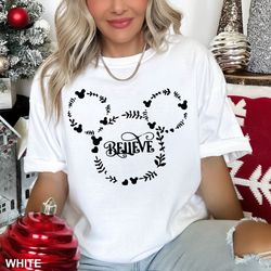 disney christmas believe tshirt, christmas family tee, disneyland christmas shirt, mickey christmas tshirt, christmas di
