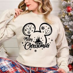 disney christmas sweatshirt, disney minnie christmas sweatshirt, mickey head christmas sweatshirt, disneyland christmas