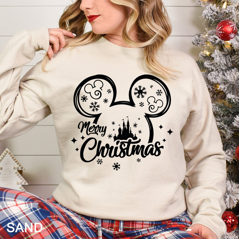 Disney Christmas Sweatshirt, Disney Minnie Christmas Sweatshirt, Mickey Head Christmas Sweatshirt, Disneyland Christmas Sweatshirts DIS-0312.jpg
