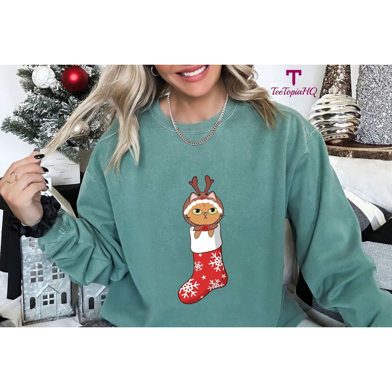 Funny Christmas Cats Sweatshirt, Happy Cat Year Sweater, Cat Christmas Sweatshirt, Cats Sweatshirt, Cat Lover Christmas Sweatshirt.jpg