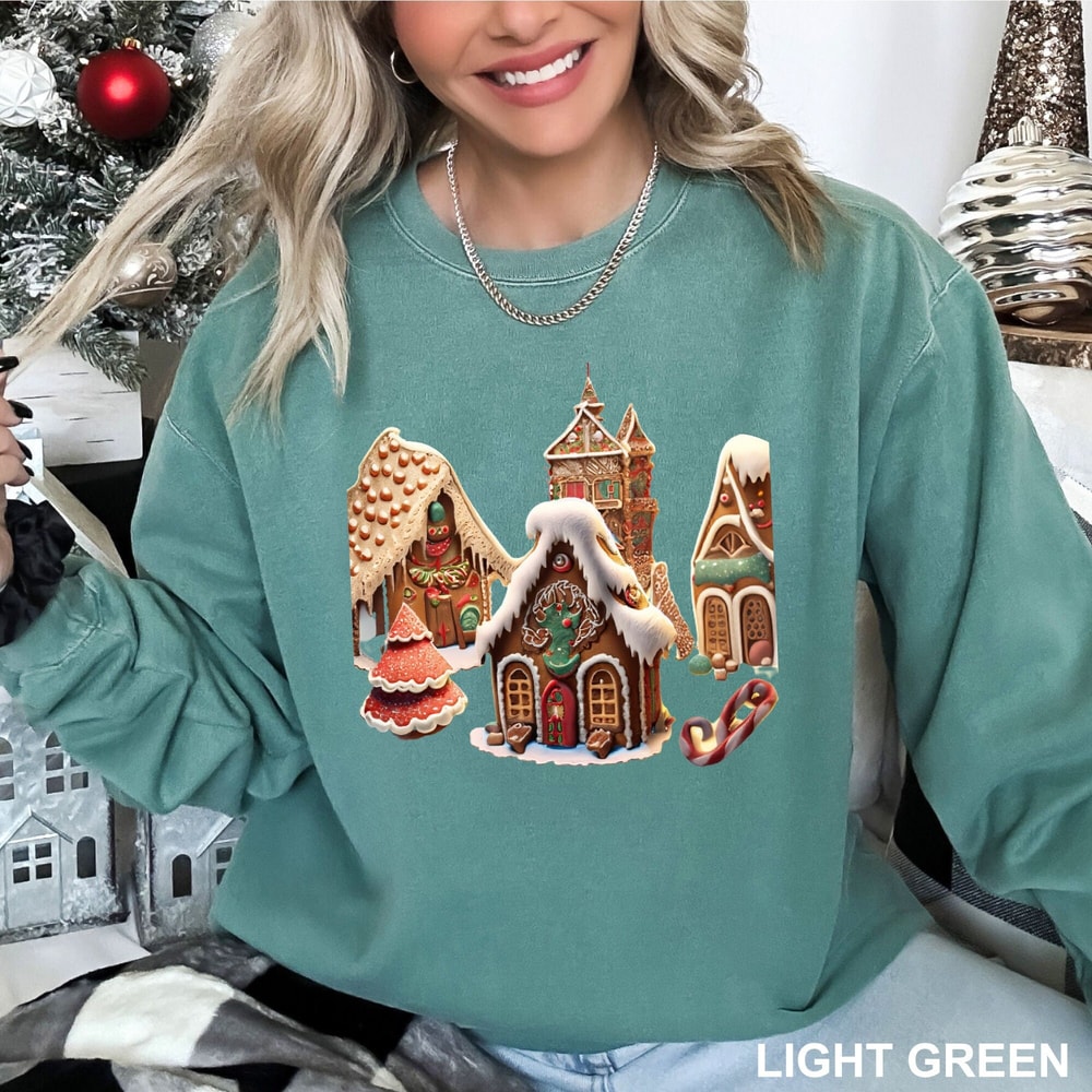 Gingerbread Sweatshirt, Christmas Sweatshirt, Christmas Crewneck, Christmas Sweater, Gingerbread House Shirt, Xmas, Christmas Shirt, CR-0072.jpg