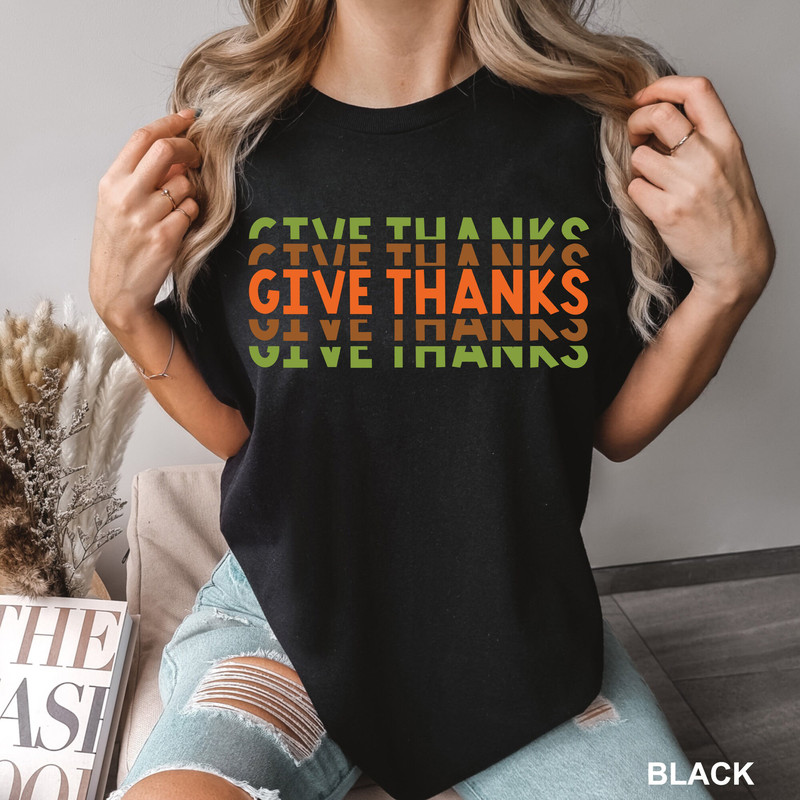 Give Thanks Shirt, Thankful Shirt, Thanksgiving Shirt, Fall Shirt, Cute Fall Shirt, Thanksgiving Gift, Family Thanksgiving Shirt, THNX-0100.jpg