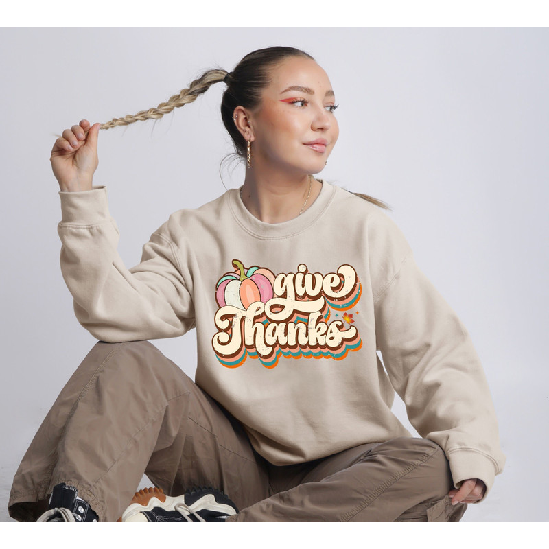 Give Thanks To The Lord Sweatshirt, Give Thanks Bible Verse Quote, Christian Shirt, His Mercy Endures Forever, Thankful Shirt.jpg