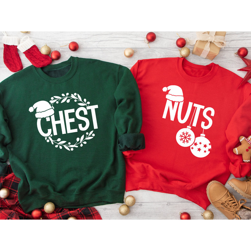 Chest Nuts Matching Christmas Sweatshirt Hoodie, Chest and Nuts Couples Christmas Sweatshirt, Funny Matching Couples Christmas Sweatshirt.jpg