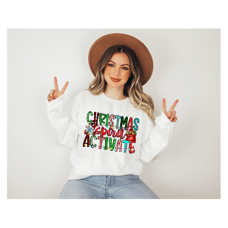 Christmas Spirit Activate Sweatshirt, Merry Christmas Sweatshirt, Xmas Crewneck Hoodie Sweater, Christmas Hooded Sweater, Christmas Shirt.jpg
