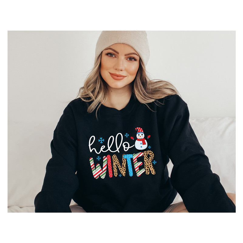 Hello Winter Sweatshirt, Hello Winter Hoodie, Winter Season Hoodie, Christmas Sweater, Christmas Gift, Christmas Family Winter Sweatshirt.jpg