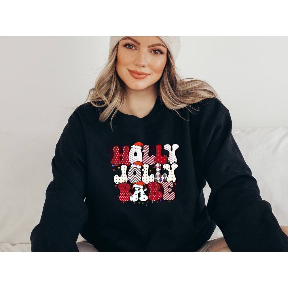 Holly Jolly Babe Sweatshirt, Holly Jolly Santa Christmas Hoodie, Christmas Sweater, Christmas Gift for her, Christmas Gift, Christmas Outfit.jpg