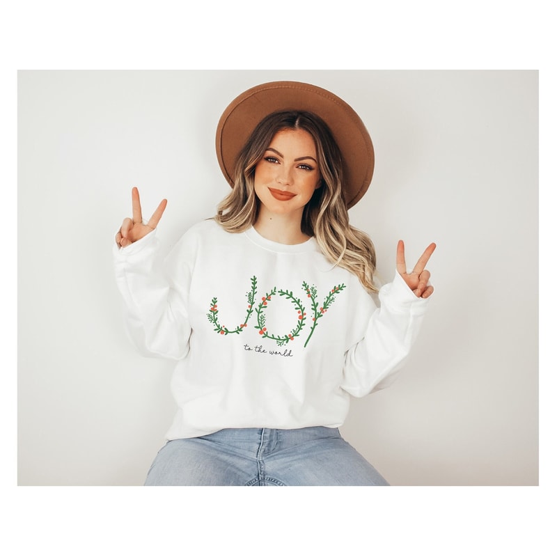 Joy To The World Christmas Sweatshirt, Jesus Celebration, Religious Hoodie, Family Matching, Group Christmas Sweatshirt, Spiritual Christmas.jpg