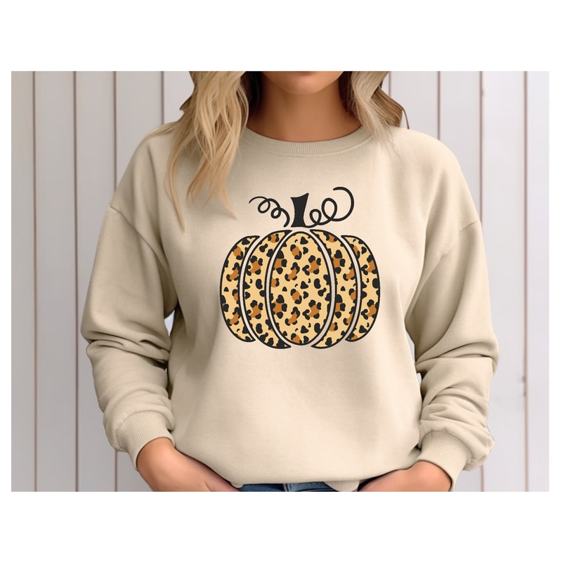 Leopard Pumpkin Sweatshirt, Leopard Pumpkin Hoodie, Leopard Pumpkin Crewneck, Fall Sweatshirt, Fall Hoodie, Fall Crewneck, Cute Fall Apparel.jpg