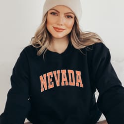 nevada sweatshirt, nevada orange print hoodie, cute nevada sweater, nevada college student gifts, university of nevada s