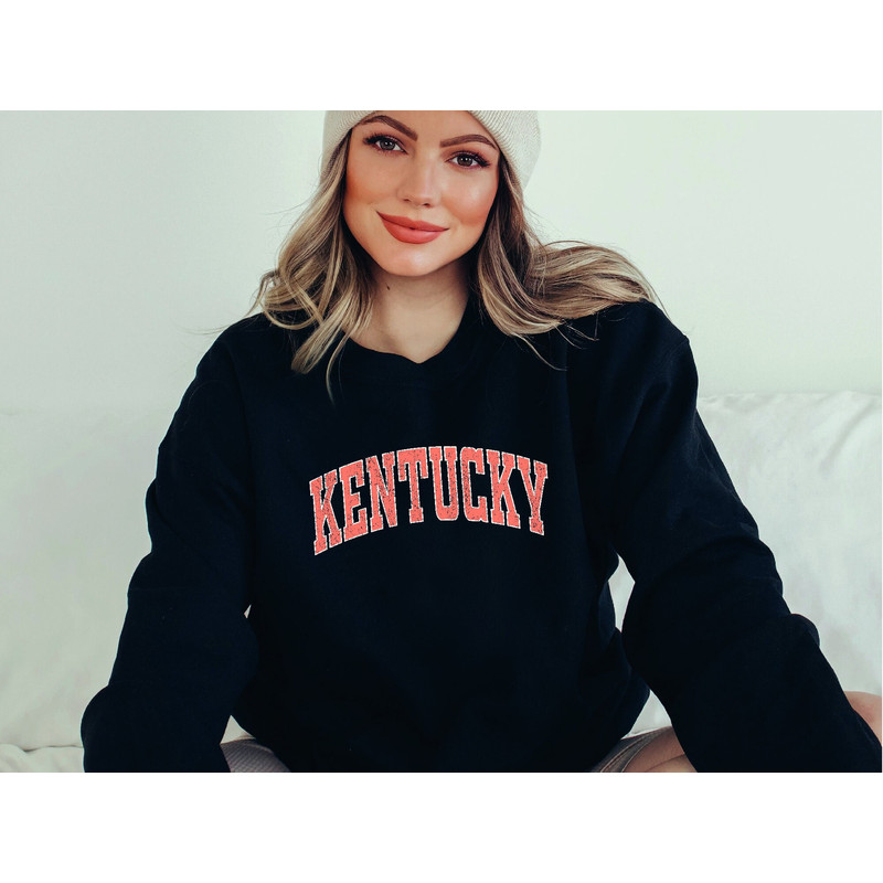 Kentucky Sweatshirt, Kentucky Orange Print Hoodie, Cute Kentucky Sweater, Kentucky College Student Gifts, University of Kentucky Apparel.jpg
