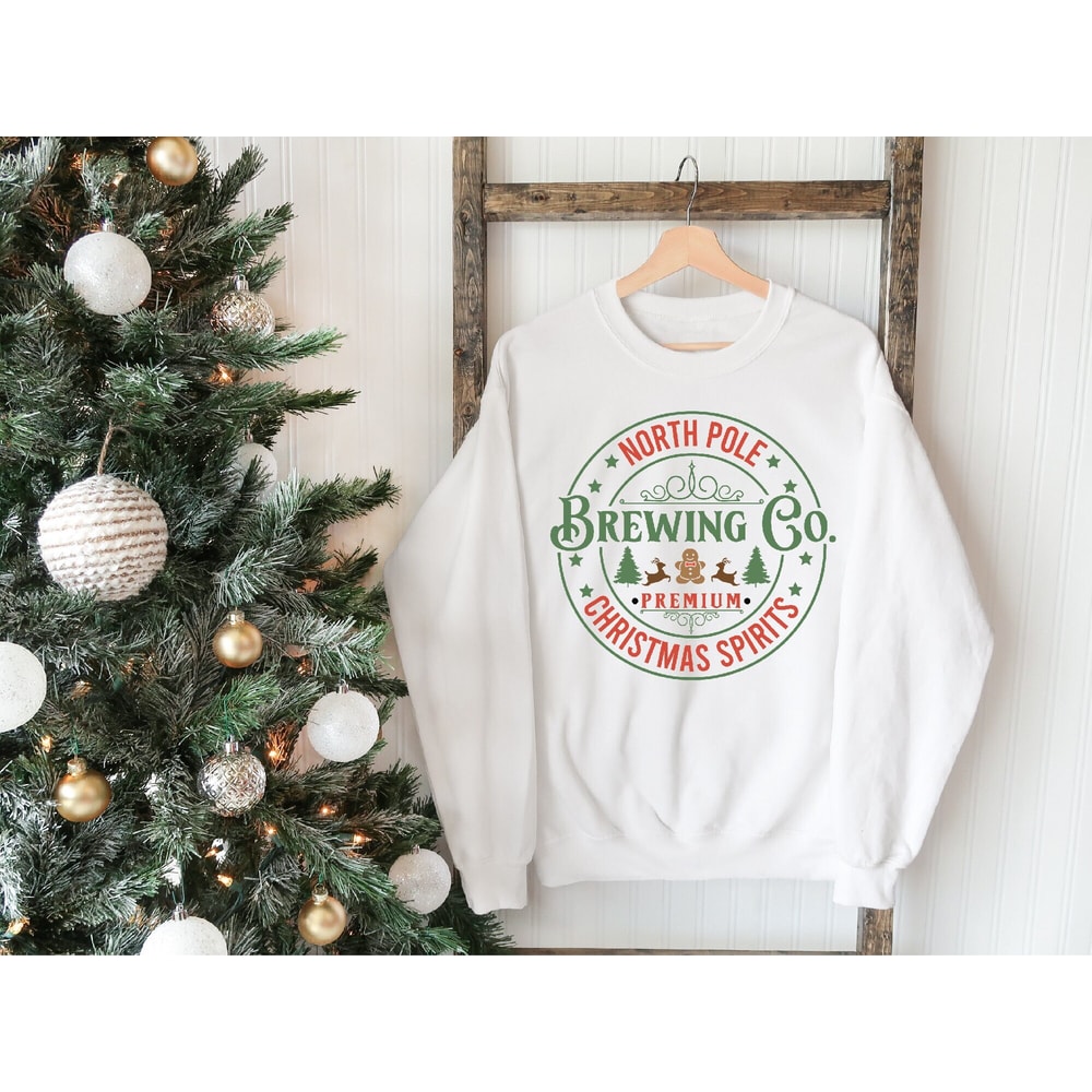 North Pole Brewing Co Sweatshirt, Premium Christmas Spirit, Christmas Hoodie, North Pole Sweater, Cookie Shirt, Brewing Co Sweatshirt.jpg