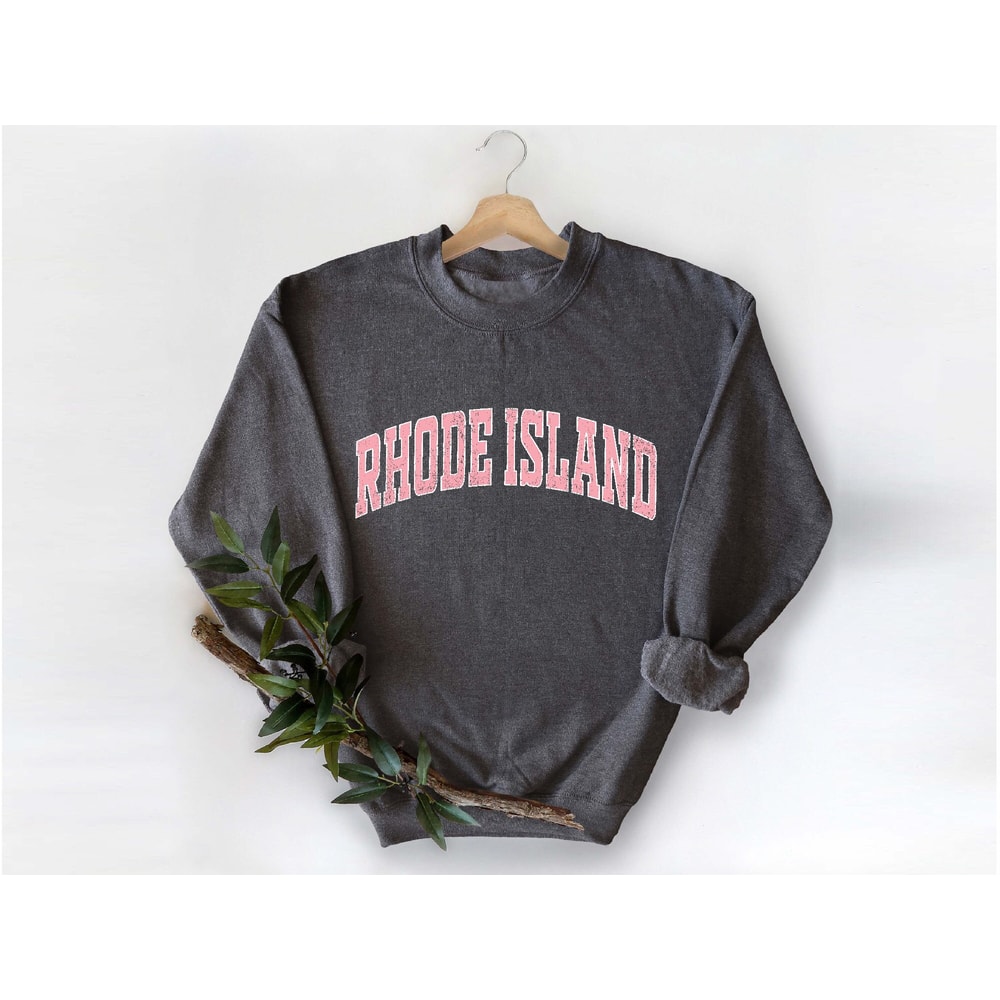 Rhode Island Sweatshirt, Rhode Island Pink Print Hoodie, Cute Rhode Island College Student Gifts, University of Rhode Island Apparel.jpg
