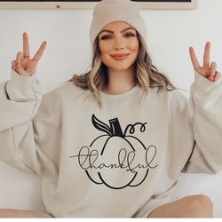 thankful pumpkins sweatshirt, thanksgiving sweater, thanksgiving sweatshirt, fall sweatshirt, women fall hoodie, family