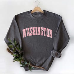 washington sweatshirt, pink print hoodie, cute washington dc sweater, washington college student gifts, university of wa