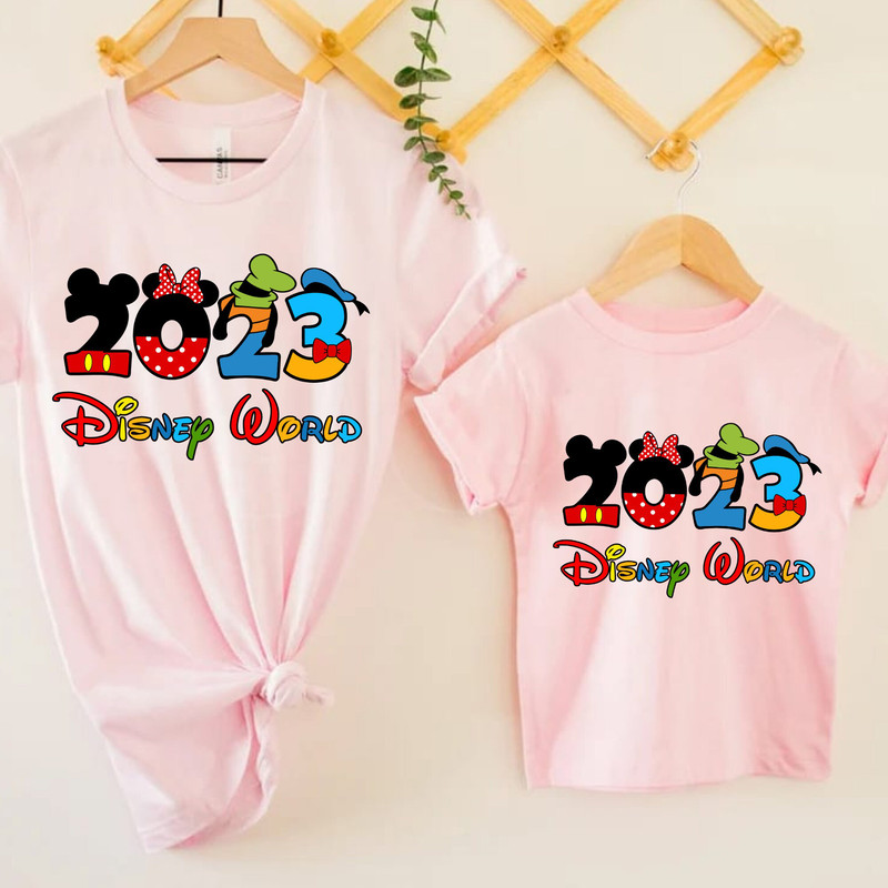2023 Disney World Matching Shirt, Disney Trip Family Shirt, Disney Vacation Shirt, Disneyland Trip Shirts, Mickey Minnie Disneyworld Shirt.jpg