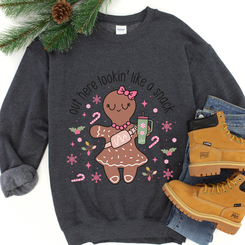 Boojee Lookin Like A Snack Sweatshirt,Christmas Cookie Sweater,Preppy Christmas Shirt,Trendy Christmas Cookie T-Shirt,Cute Christmas Shirt.jpg