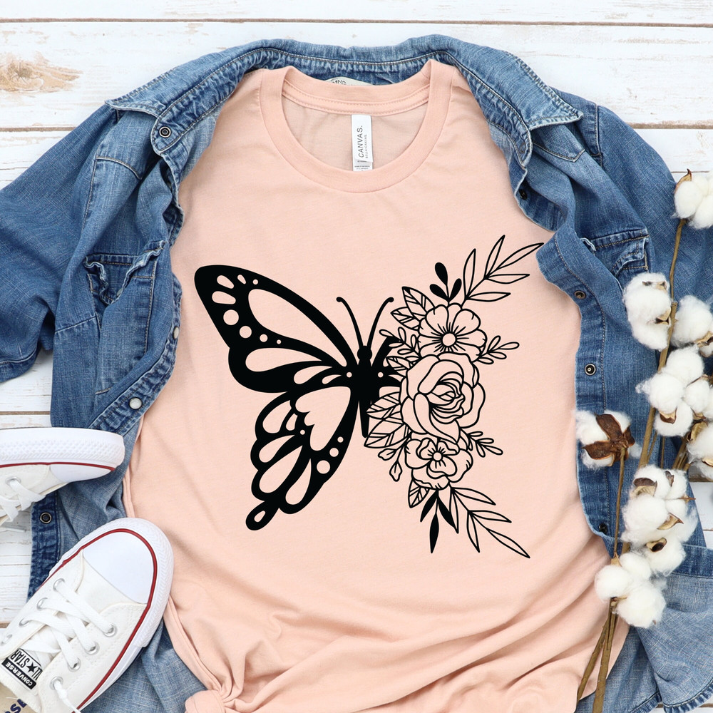 Butterfly Shirt, Floral Butterfly Sweatshirt, Butterfly Lover Shirt,Freedom T-shirt,Animal Lover Gift, Butterfly Graphic Sweatshirt.jpg