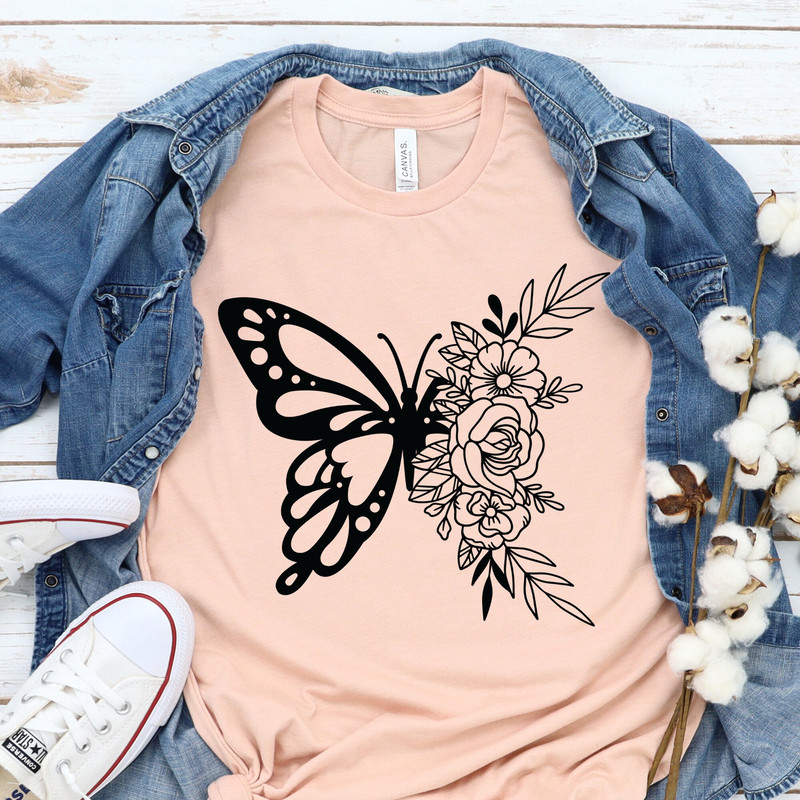 Butterfly Shirt, Floral Butterfly Sweatshirt, Butterfly Lover Shirt,Freedom T-shirt,Animal Lover Gift, Butterfly Graphic Sweatshirt.jpg