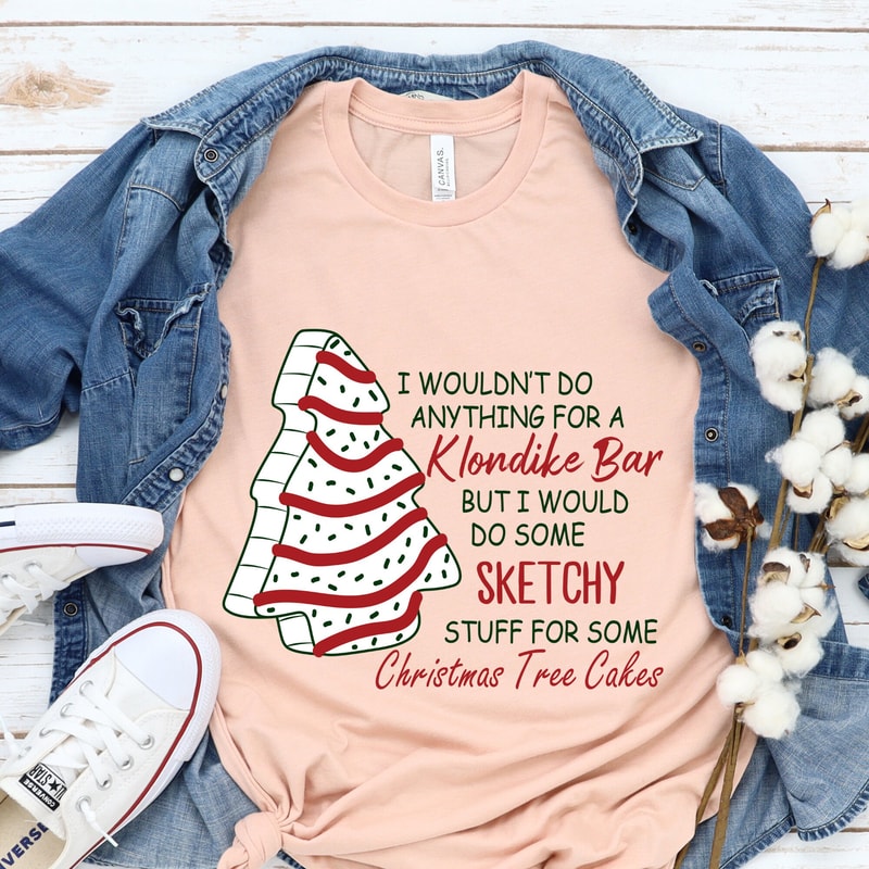 Christmas Tree Cake Sweatshirt, Cake Christmas Shirt, Christmas Crewneck, Christmas Gifts, Xmas Cake Shirt, Klondike Bar Shirt, Xmas Sweater.jpg