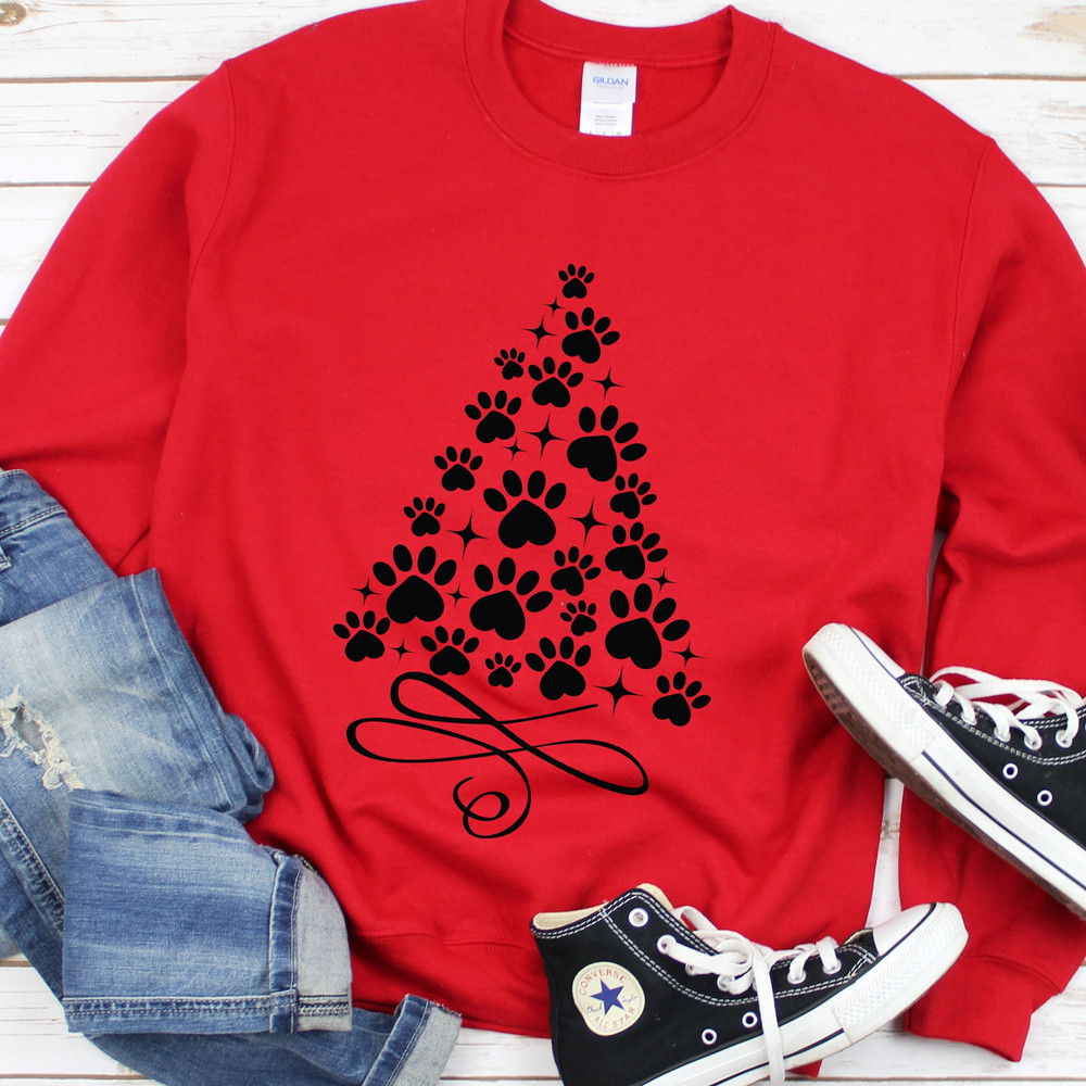 Cute Paw Christmas Tree Shirt, Dog Paw Tree Shirt,Pet Lover Christmas Shirt, Dog Lover Sweatshirt,Dog Paw Christmas Tree Sweatshirt.jpg