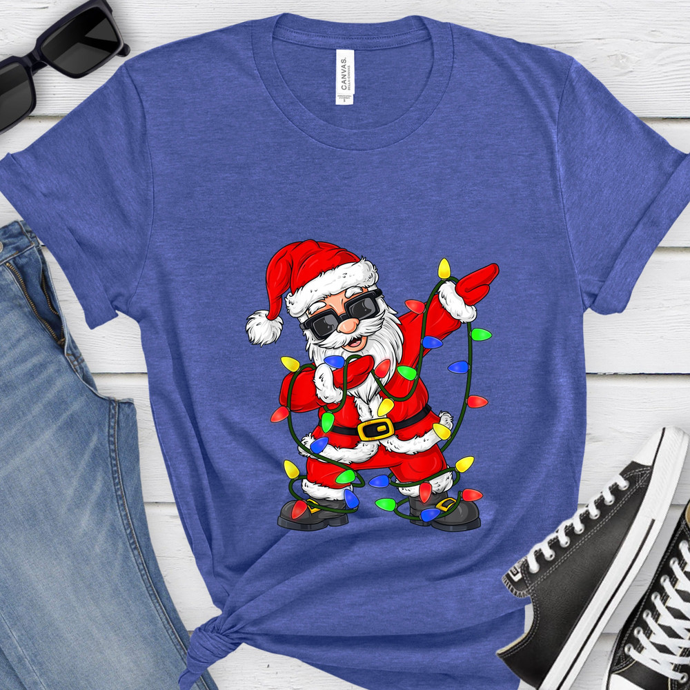 Funny Dabbing Santa Shirt,Funny Santa Sweatshirt,Funny Christmas Sweatshirt,Cool Santa Shirt,Santa and the Christmas Lights Shirt.jpg