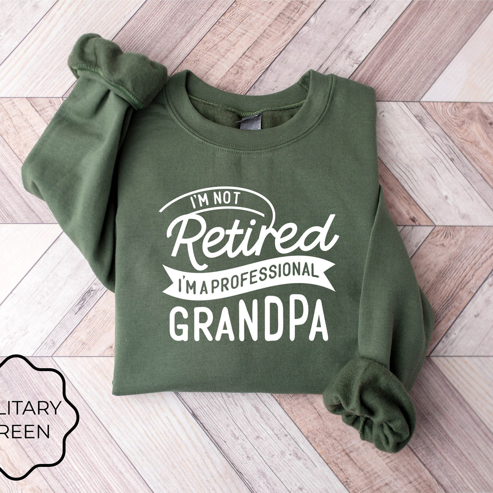 I'm Not Retired I'm A Professional Grandpa Sweatshirt, Dad Sweatshirt, Gift for Grandpa, New Dad shirt, Father's Day Gift, Birthday Gift Dad.jpg