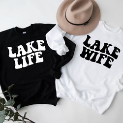 lake life lake wife bachelorette party sweatshirt, retro batch sweatshirt, lake house party, bachelorette parety, brides