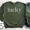 Lucky Sweatshirt, St Patrick's Day Sweatshirt, Shamrock Shirt, Irish Shirt, Women's St Patricks Day Shirt.jpg
