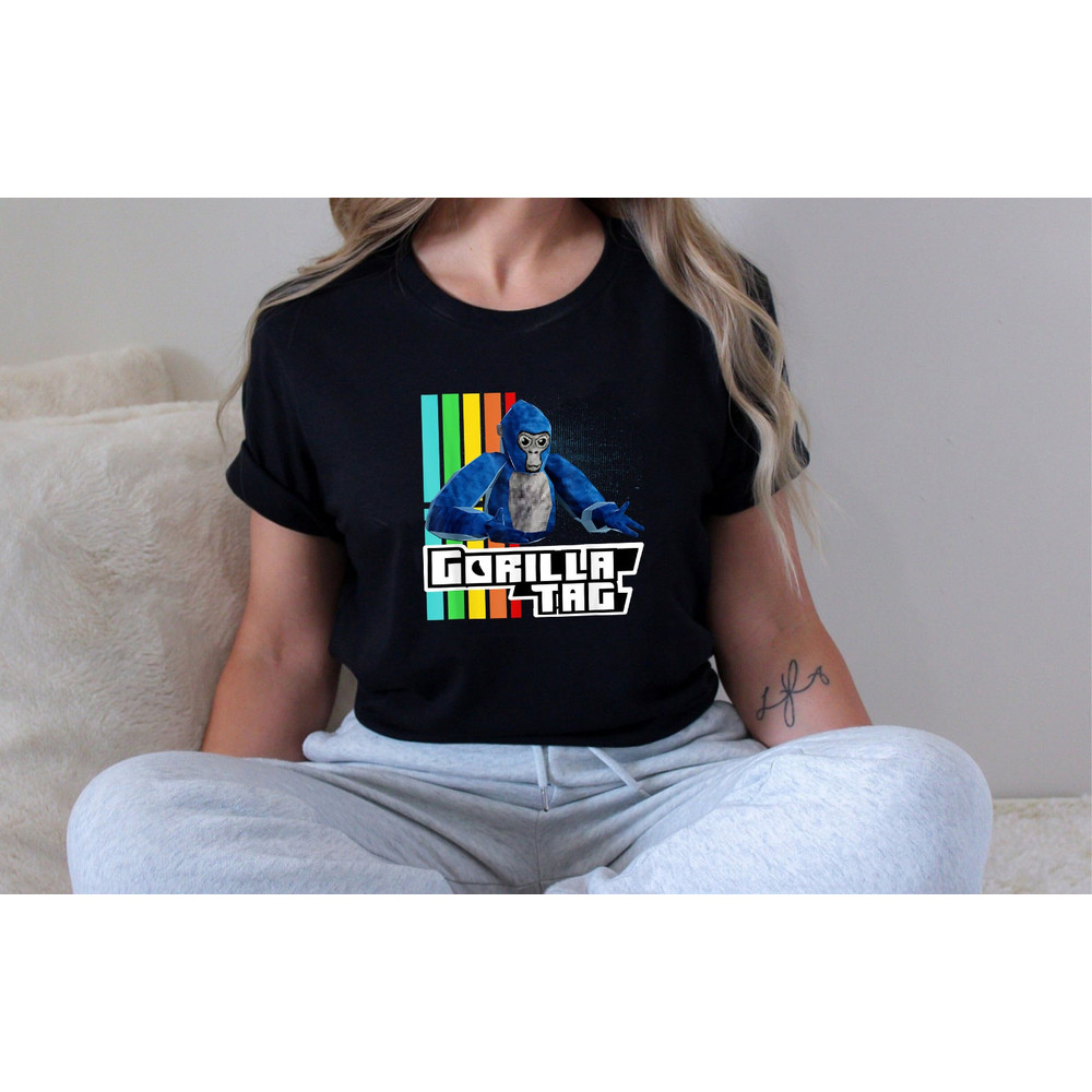 Cool Gorilla Tag Shirt, Retro Gorilla Tag Monke VR Gamer T-Shirt, Gorilla Tag Birthday Shirt, Gorilla Tag Hoodie, Gamer Hoodie.jpg