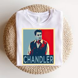 retro chandler bing t-shirt, chandler bing graphic tshirt, matthew perry shirt, chandler bing 90s t-shirt, chandler bing