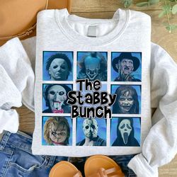 the stabby bunch horror serial killer halloween t-shirt, halloween horror movie characters sweatshirt, scary movies shir