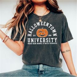 comfort colorswomens halloween school shirt, halloweentown university shirt, cute pumpkin halloween shirt, funny hallowe