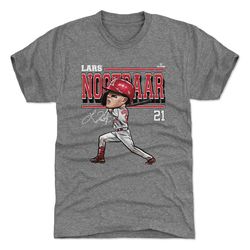 lars nootbaar men's premium t-shirt - st. louis baseball lars nootbaar st. louis cartoon wht