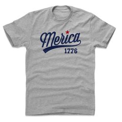 usa men's cotton t-shirt - usa lifestyle usa merica script 1776 wht