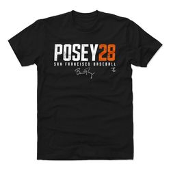 buster posey men's cotton t-shirt - san francisco baseball buster posey elite o wht