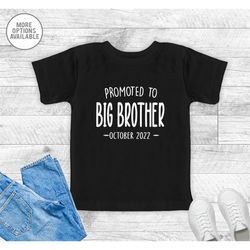 promoted to big brother - toddler shirt -  promoted to big brother shirt - brother tee - pregnancy reveal