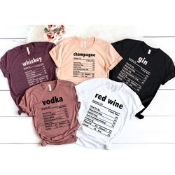 nutrition alcohol shirts, funny thanksgiving shirts, thanksgiving food shirt, holiday family group shirts, funny christm